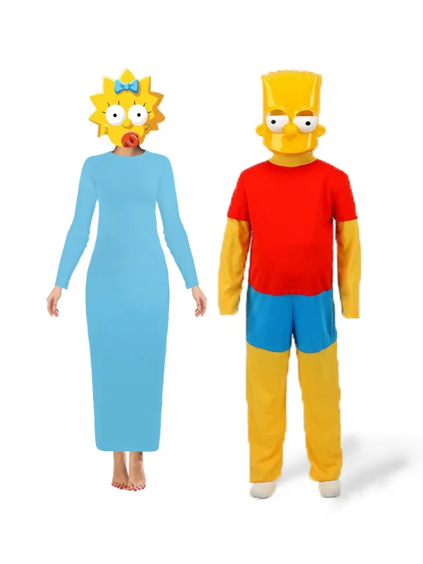 Family Stage Performance Cos Home Simpsons Animation Same Cosplay Costume - Image 2
