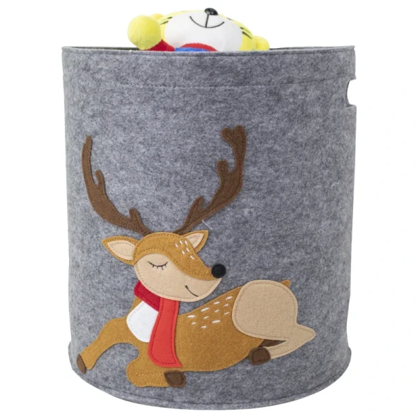 Hot Sale Foldable Cartoon Kids Sundries Organizer Household Items Home Storage Felt Laundry Basket Clothes Laundry Bag - Image 3