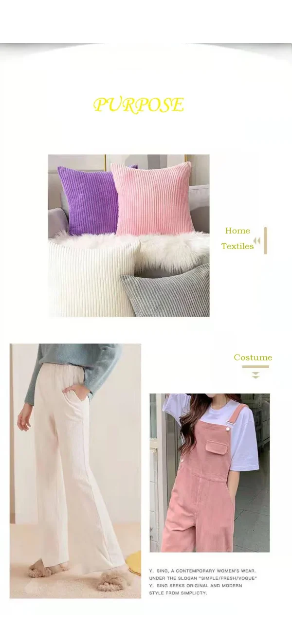 High Quality 100% Cotton Stock Corduroy Fabric for  home textiles  and men's and women's clothing - Image 5