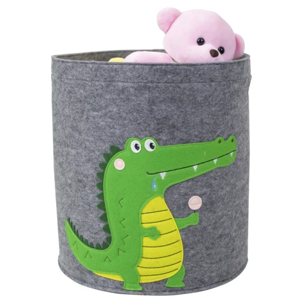 Hot Sale Foldable Cartoon Kids Sundries Organizer Household Items Home Storage Felt Laundry Basket Clothes Laundry Bag - Image 6